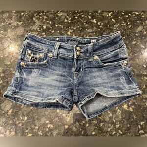 Miss Me Girls Size 24 JE6029H Distressed Jean Shorts